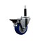Service Caster 3.5'' Blue Poly Swivel 3/4'' Expanding Stem Caster with Brake SCC-EX20S3514-PPUB-BLUE-PLB-34 - alternate 1
